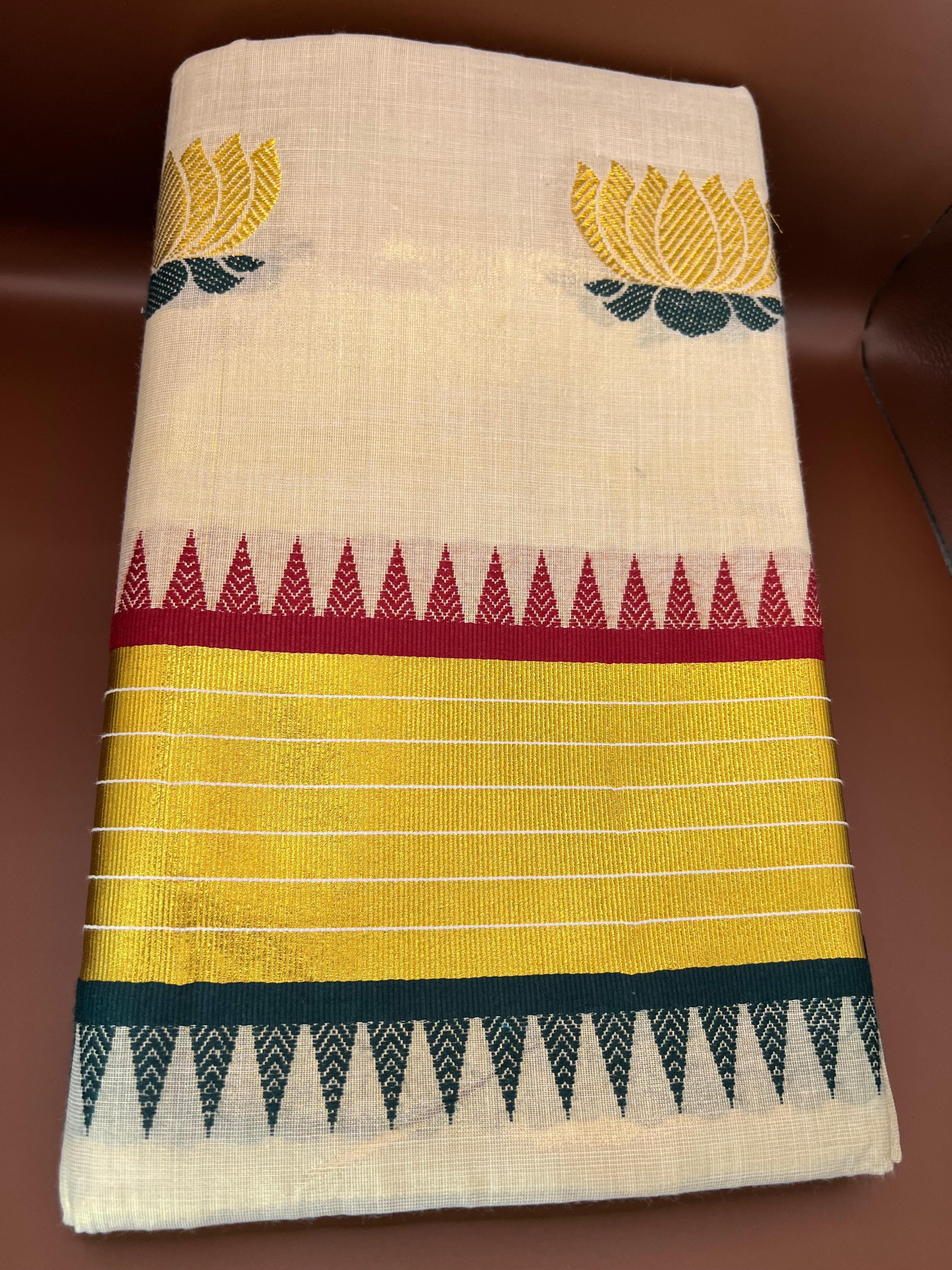 Lotus Print Set Saree